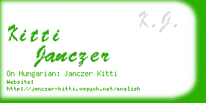 kitti janczer business card